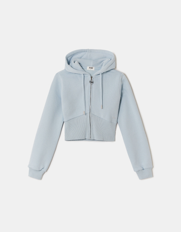 Blue Zip Up Hoodie | TALLY WEiJL