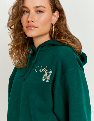 Grüner Hoodie mit Stickerei | TALLY WEiJL