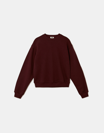 Burgundy Basic Sweatshirt | TALLY WEiJL