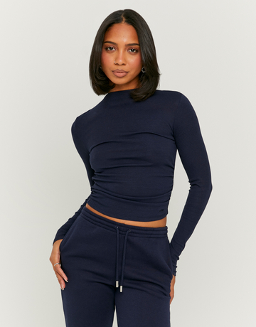 Blue Long Sleeves T-shirt | TALLY WEiJL