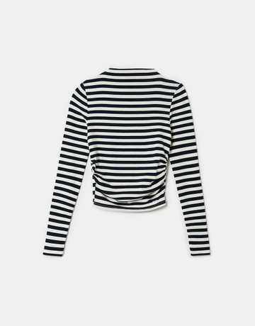 Gestreiftes blaues Basic T-Shirt | TALLY WEiJL