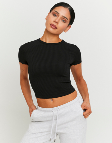 Black Basic T-shirt | TALLY WEiJL