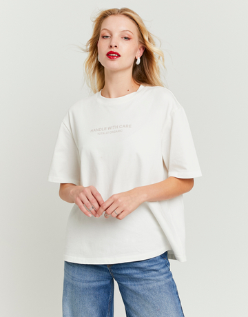 T-shirt Blanc Imprimé | TALLY WEiJL