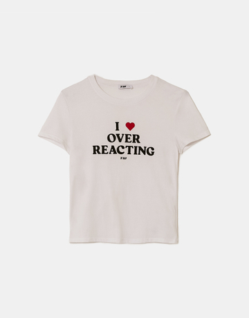 T-Shirt Bianca con Stampa | TALLY WEiJL