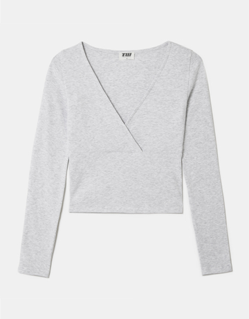 Graues Langarmtop | TALLY WEiJL