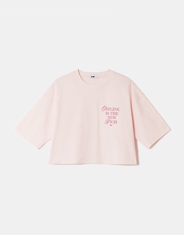 Rosa oversized bedrucktes T-Shirt | TALLY WEiJL