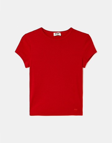 Rotes Basic T-Shirt | TALLY WEiJL