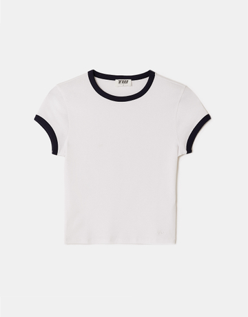 Weißes Basic T-Shirt | TALLY WEiJL