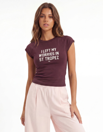 T-shirt Violet Imprimé | TALLY WEiJL