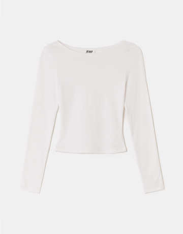 Top Bianco a Maniche Lunghe | TALLY WEiJL