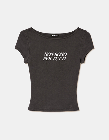 T-Shirt Grigia Stampata | TALLY WEiJL