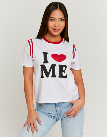 T-shirt bianca con stampa | TALLY WEiJL