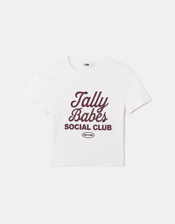 White Printed T-Shirt | TALLY WEiJL