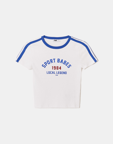 T-shirt bianca con stampa | TALLY WEiJL