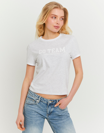 T-Shirt Imprimé Gris | TALLY WEiJL