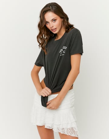 T-shirt gris imprimé | TALLY WEiJL