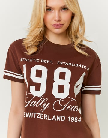 T-shirt Marron Imprimé | TALLY WEiJL
