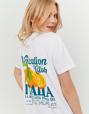 White Printed T-Shirt | TALLY WEiJL