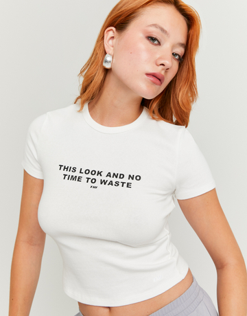 White Printed T‑shirt | TALLY WEiJL