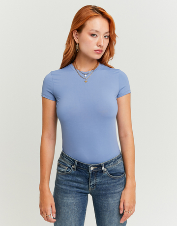 T-Shirt Bleu Basique | TALLY WEiJL