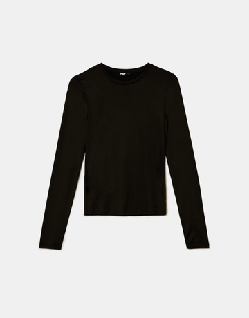 Schwarzes Basic T-Shirt | TALLY WEiJL