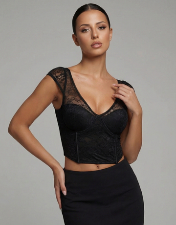 Black Lace Top | TALLY WEiJL