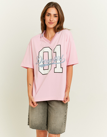 Pinkes Fußball-T-Shirt | TALLY WEiJL