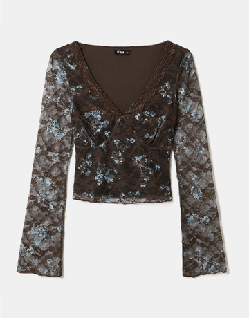 Top Marrone in Pizzo Floreale | TALLY WEiJL