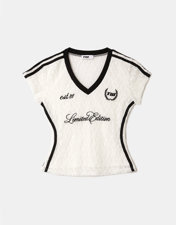 White Embroidered Lace Top | TALLY WEiJL