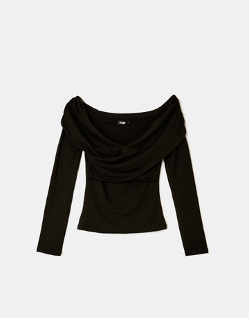 Top Noir à Épaules Dénudées | TALLY WEiJL
