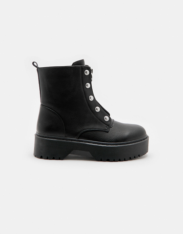 TALLY WEiJL, Black Zip Ankle Boots for Women