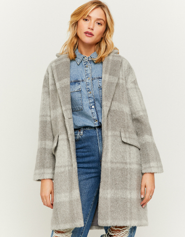 TALLY WEiJL, Grey Checked Coat for Women