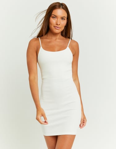 TALLY WEiJL, White Basic Mini Dress for Women