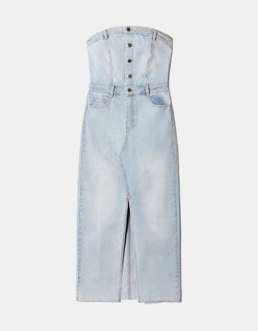 TALLY WEiJL, Vestito di Jeans Blu Aderente for Women