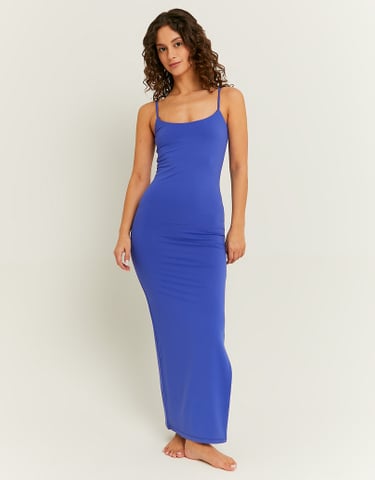 TALLY WEiJL, Φόρεμα Midi Basic Μπλε με άνοιγμα στο πλάι for Women