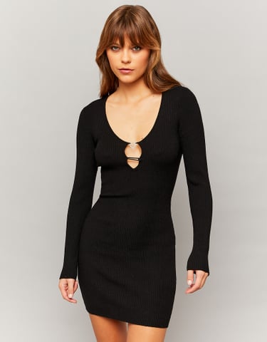 TALLY WEiJL, Mini abito nero in maglia for Women