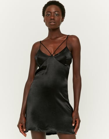 TALLY WEiJL, Schwarzes Mini Kleid aus Satin for Women