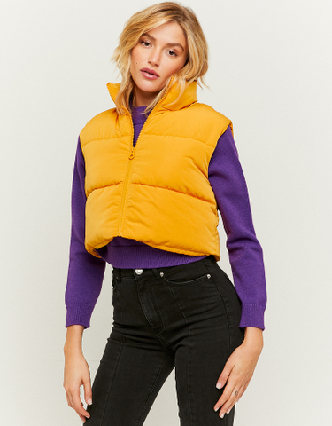 TALLY WEiJL, Yellow Sleeveless Puffer Jacket for Women