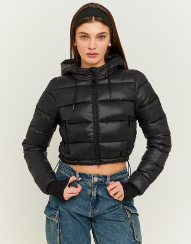 TALLY WEiJL, Schwarze Cropped Varsity Jacke for Women