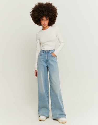 TALLY WEiJL, Jeans Wide Leg A Vita Alta for Women
