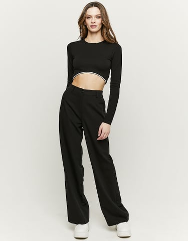 TALLY WEiJL, Pantalon Large Taille Taute Noir for Women