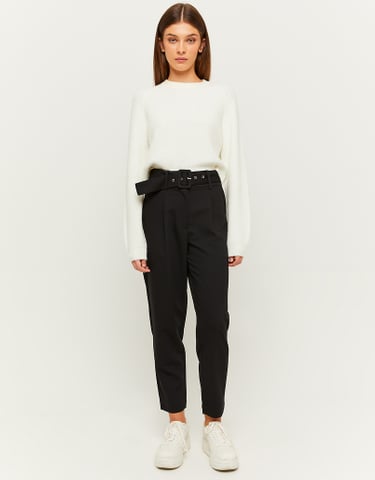 TALLY WEiJL, Black Straight Leg Tailored Trousers for Women