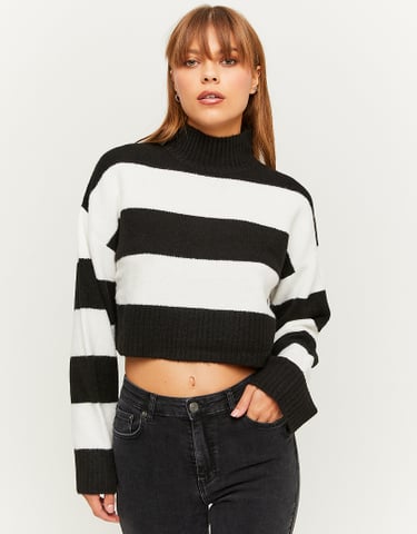 TALLY WEiJL, Striped Loose Cropped Jumper for Women