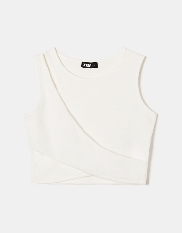 TALLY WEiJL, Λευκό Cropped Top for Women