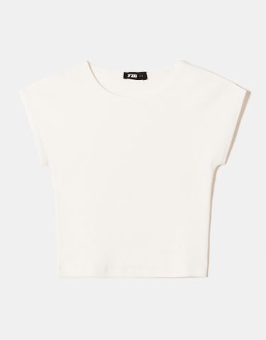 TALLY WEiJL, T-Shirt Basique Ajusté Blanc for Women