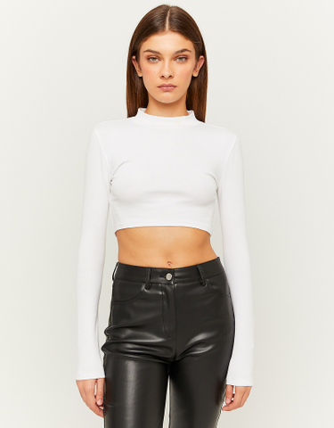 TALLY WEiJL, White Cropped T-Shirt for Women