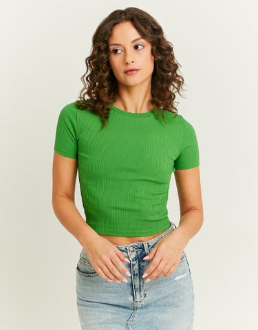 TALLY WEiJL, Grünes Cropped T-Shirt for Women