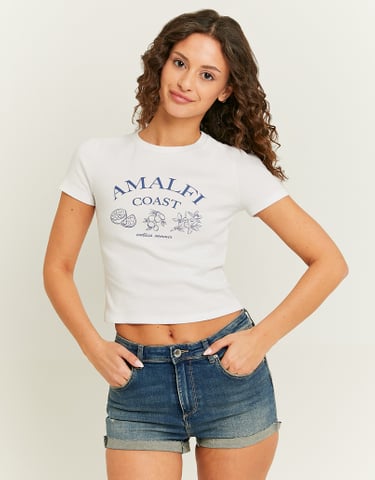 TALLY WEiJL, T-shirt Court Blanc for Women