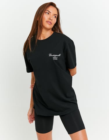 TALLY WEiJL, Schwarzes lockeres Print T-Shirt for Women