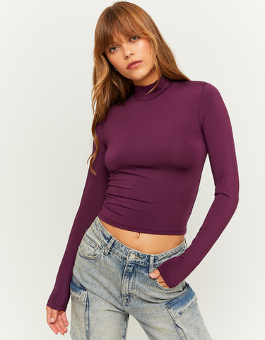 TALLY WEiJL, Purple Basic Long Sleeves T-Shirt for Women